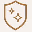 Antibacterial surface protection shield icon