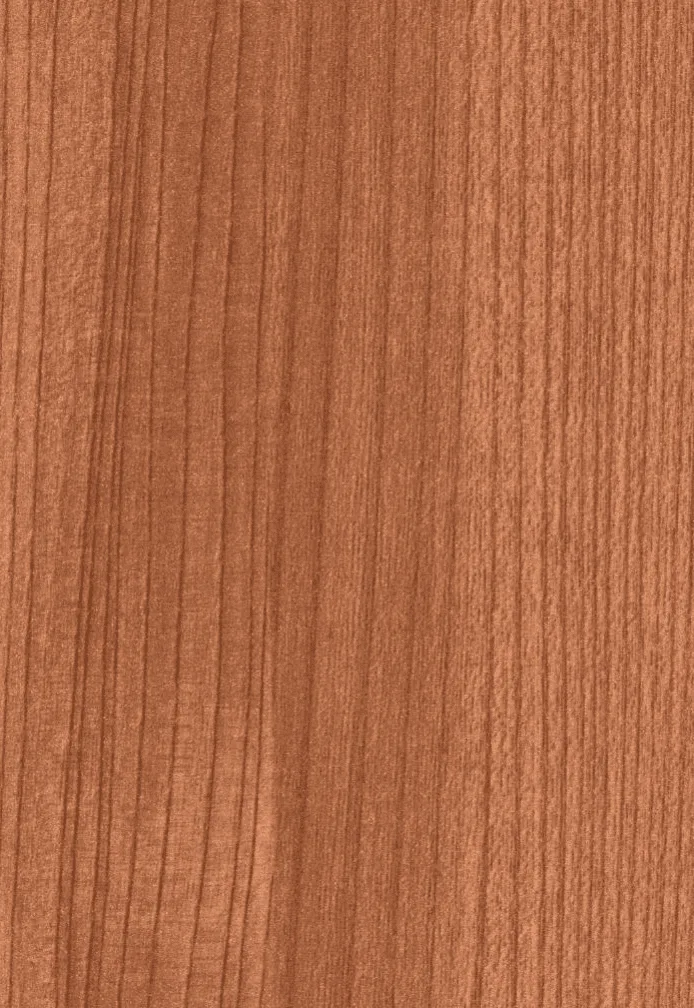 Close-up of reddish-brown wood grain with vertical lines.