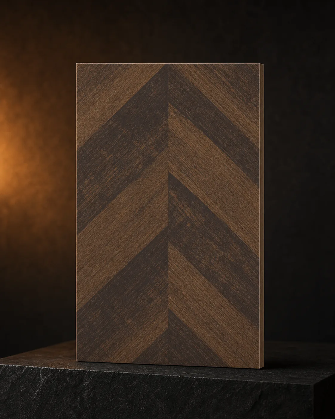 Eroded Smoked Chevron MSB-5181-A-155 عينة تشطيب