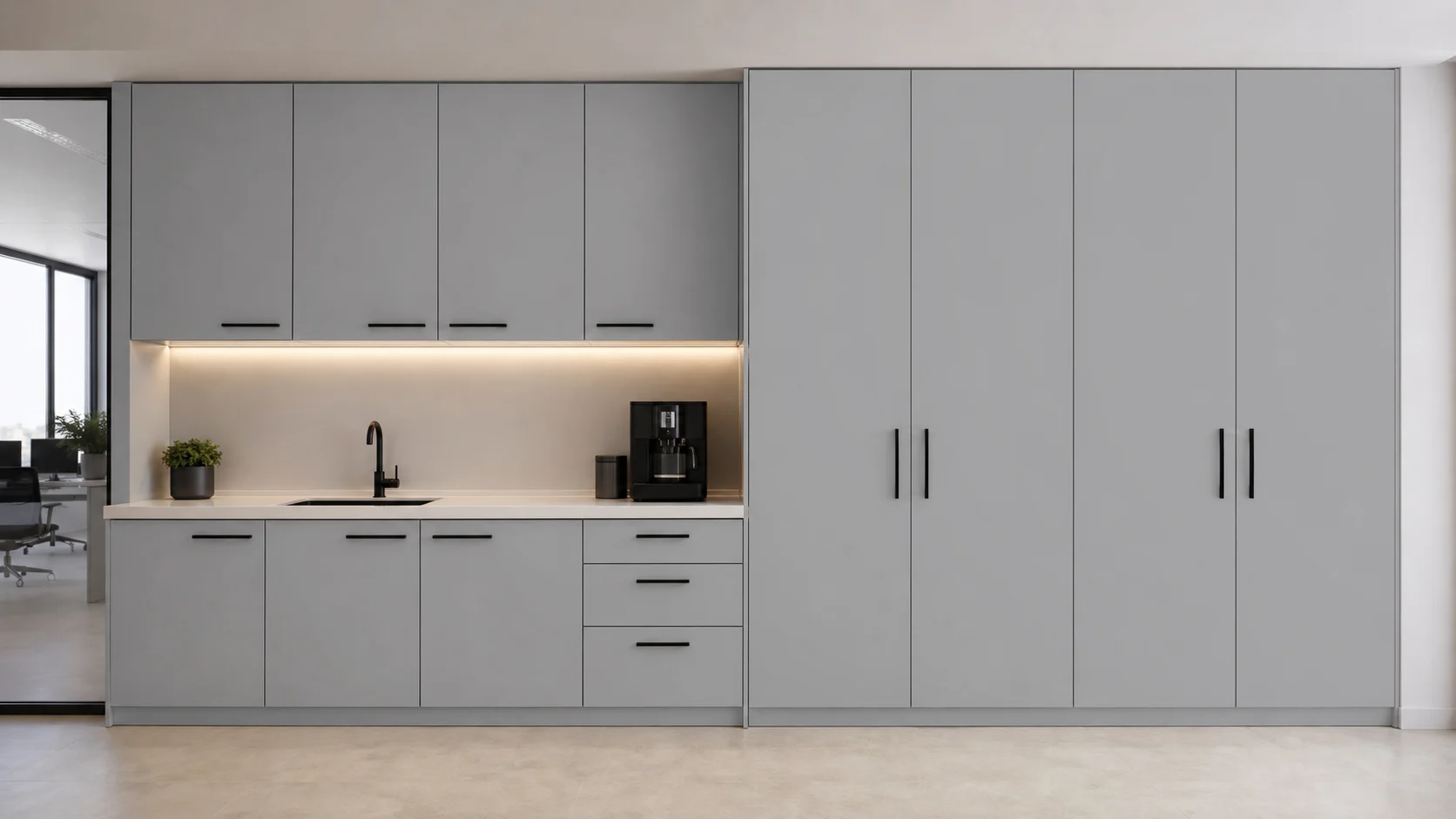 Silver Grey 7053 SF interior application