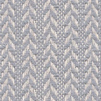 Light blue and white woven fabric with a repeating chevron pattern.
