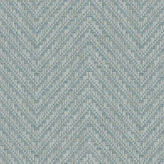 Blue and white herringbone woven fabric texture.