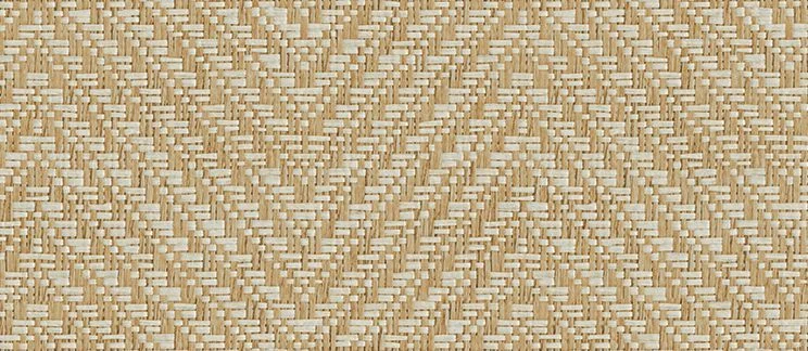 Tan and beige woven straw material in a herringbone pattern.