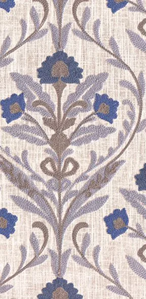 Linen Flora Blue HR-919-A-118-PR++ عينة تشطيب